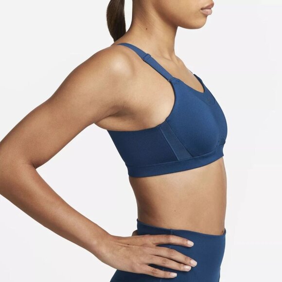 Nike Alpha 1X(C-E) Dri-FIT High-Support Padded Adjustable Sports Bra Blue - Picture 3 of 7